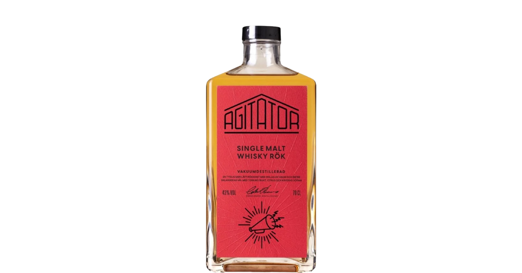 Agitator Single Malt Rök Whisky 43% 700ml DRS - WHISKY/WHISKEY
