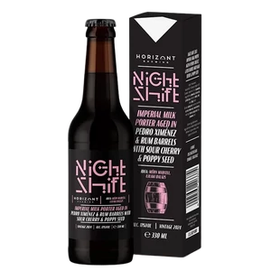 Horizont Night Shift Vintage 2024 Porter Pedro Ximénez hordóban meggyel és mákkal 11% 330ml DRS
