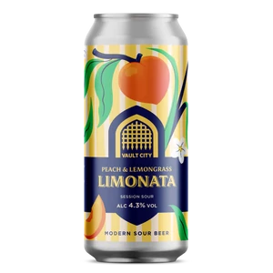 Vault City Peach & Lemongrass Limonata 4,3% 440ml DRS