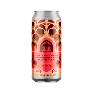 Vault City Double Chocolate Strawberry Cream Profiteroles 5% 440ml DRS