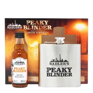 Peaky Blinder Irish Whiskey 40% 5cl + Hipflask Gift Pack
