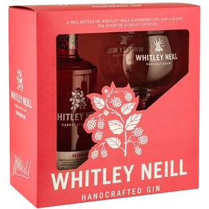 Whitley Neill Raspberry Gin 43% 700ml + Glass Gift Pack