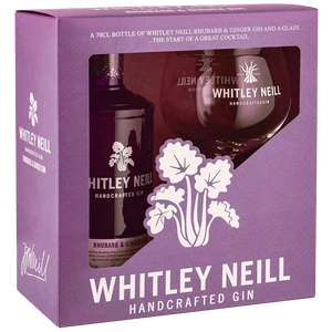 Whitley Neill Rhubarb & Ginger Gin 43% 700ml + Glass Gift Pack