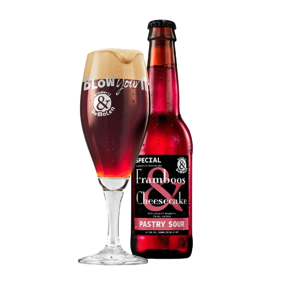 De Molen Framboos & Cheesecake Sour üveg 6% 330ml DRS