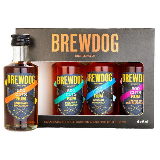 BrewDog Distilling Miniatures Pack 500 Cuts Rum 40% 4x50ml