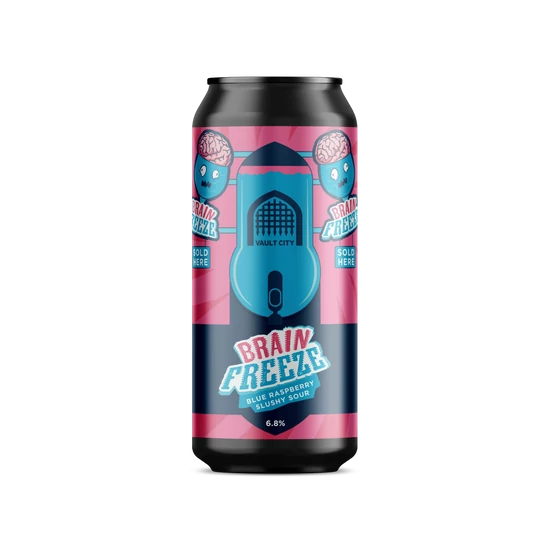 Vault City Brainfreeze - Blue Raspberry Slushy Sour 6,8% 440ml DRS