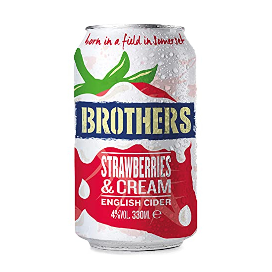 Brothers Strawberries & Cream Cider doboz 4% 330ml