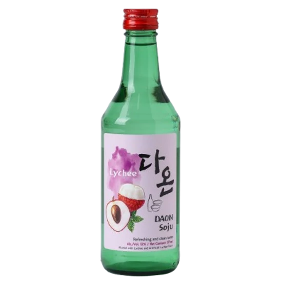 DAON Lychee Soju 12% 360ml DRS (licsi)