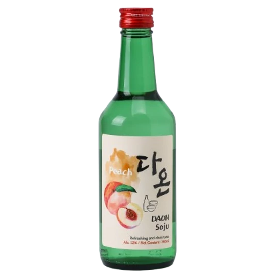 DAON Peach Soju 12% 360ml DRS