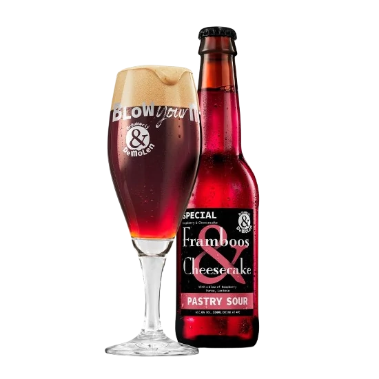 De Molen Framboos & Cheesecake Sour üveg 6% 330ml DRS