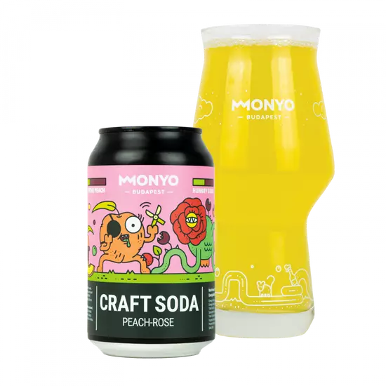 MONYO Brewing Peach & Rose Soda 0% 330ml