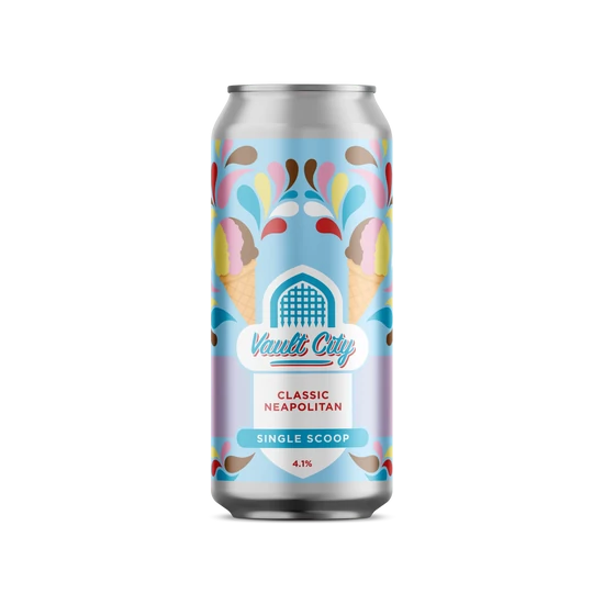 Vault City Neapolitan Single Scoop Ice Cream 4,1% 440ml DRS