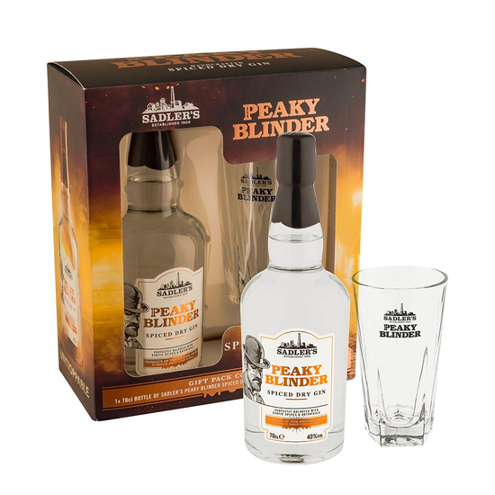 Peaky Blinder Spiced Dry Gin 40% 700ml + Glass Gift Pack