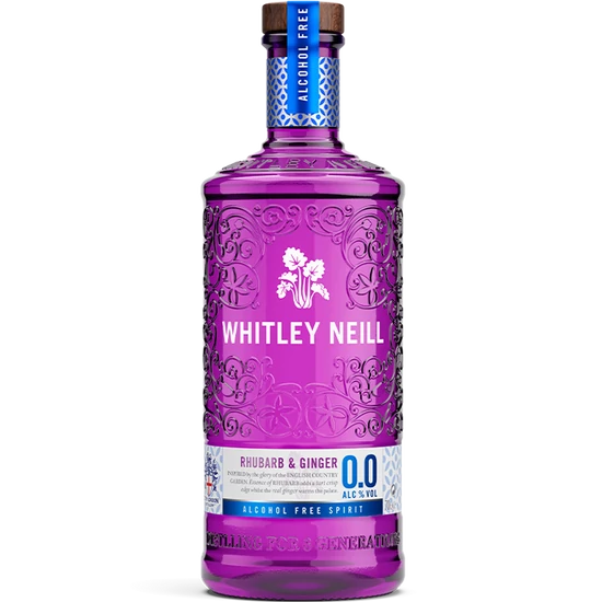 Whitley Neill Rhubarb & Ginger Gin 0% 700ml (alkoholmentes) DRS