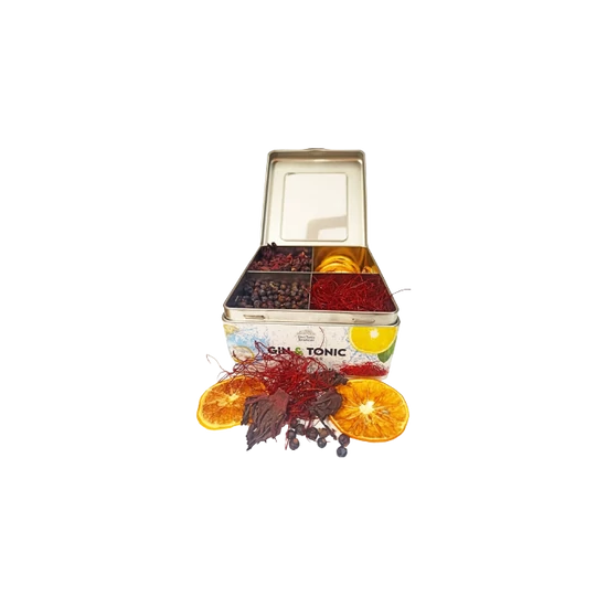 Gin Tonic Botanicals - fém dobozos (lime-narancs-hibiszkusz-rózsabors) 139g