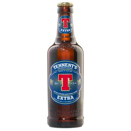 Tennents Extra Strong Lager 9% 330ml DRS