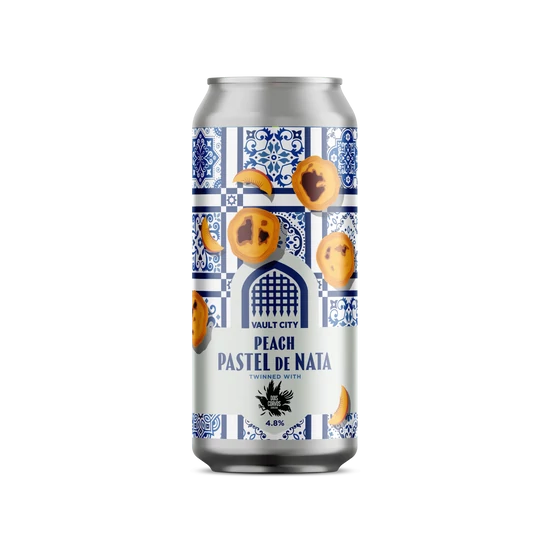 Vault City Peach Pastel De Nata 5% 440ml DRS