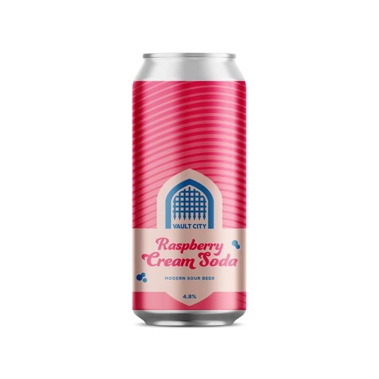 Vault City Raspberry Cream Soda 4,8% 440ml DRS