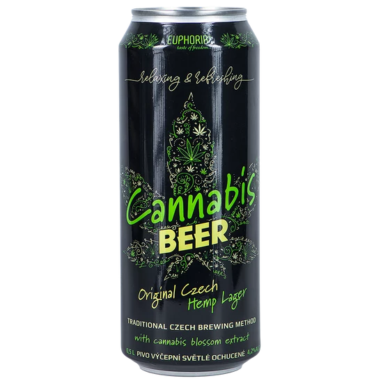 Euphoria Cannabis Beer Lager doboz 4,2% 500ml DRS