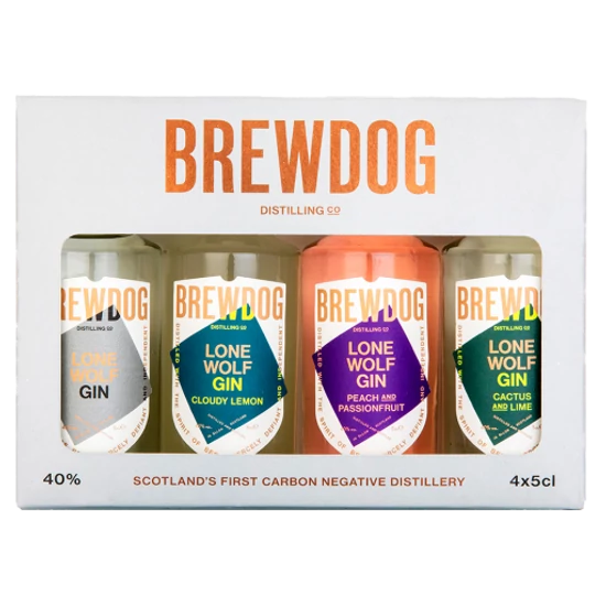 BrewDog Distilling Miniatures Pack Lonewolf Gin 40% 4x50ml