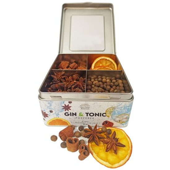 Gin Tonic Botanicals - fém dobozos (fahéjgyűrű-ánizs-szegfűbors-narancs) 235g