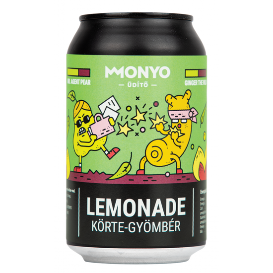 MONYO Brewing Körte - Gyömbér Lemonade üdítő 330ml