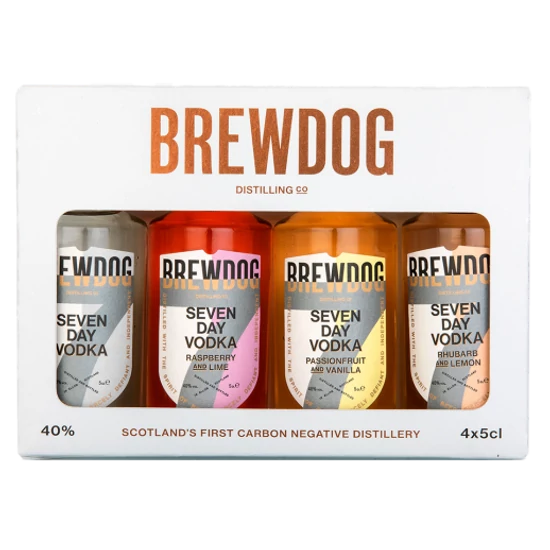 BrewDog Distilling Miniatures Pack Seven Day Vodka 40% 4x50ml