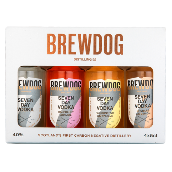 BrewDog Distilling Miniatures Pack Seven Day Vodka 40% 4x50ml