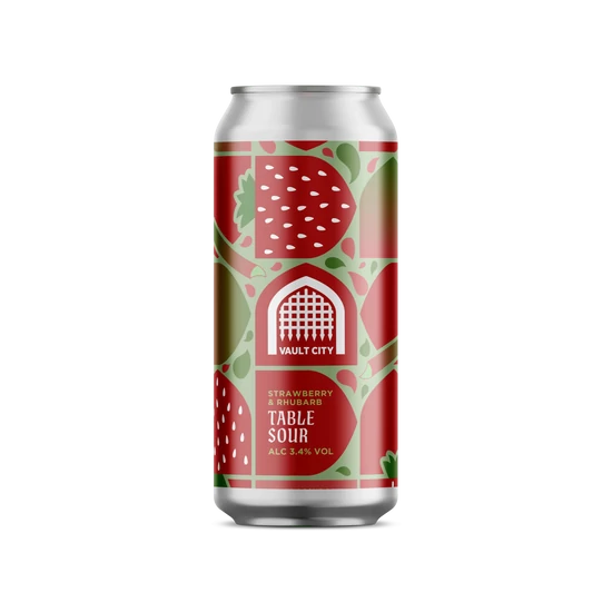 Vault City Strawberry & Rhubarb Table Sour 3,4% 440ml DRS