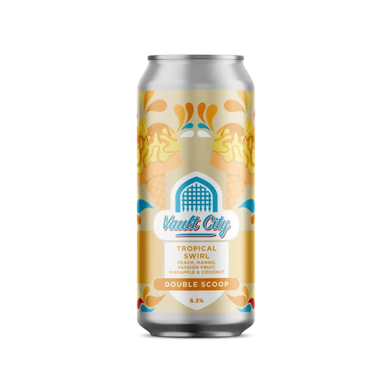 Vault City Tropical Swirl Double Scoop - Fruity Ice Cream Delight 6,3% 440ml DRS