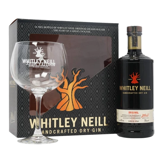 Whitley Neill Gin 43% 700ml + Glass Gift Pack