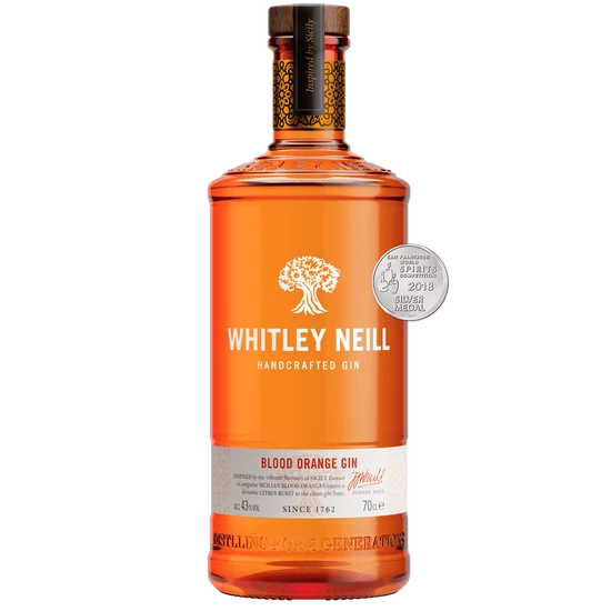 Whitley Neill Blood Orange Gin 41,3% 700ml DRS